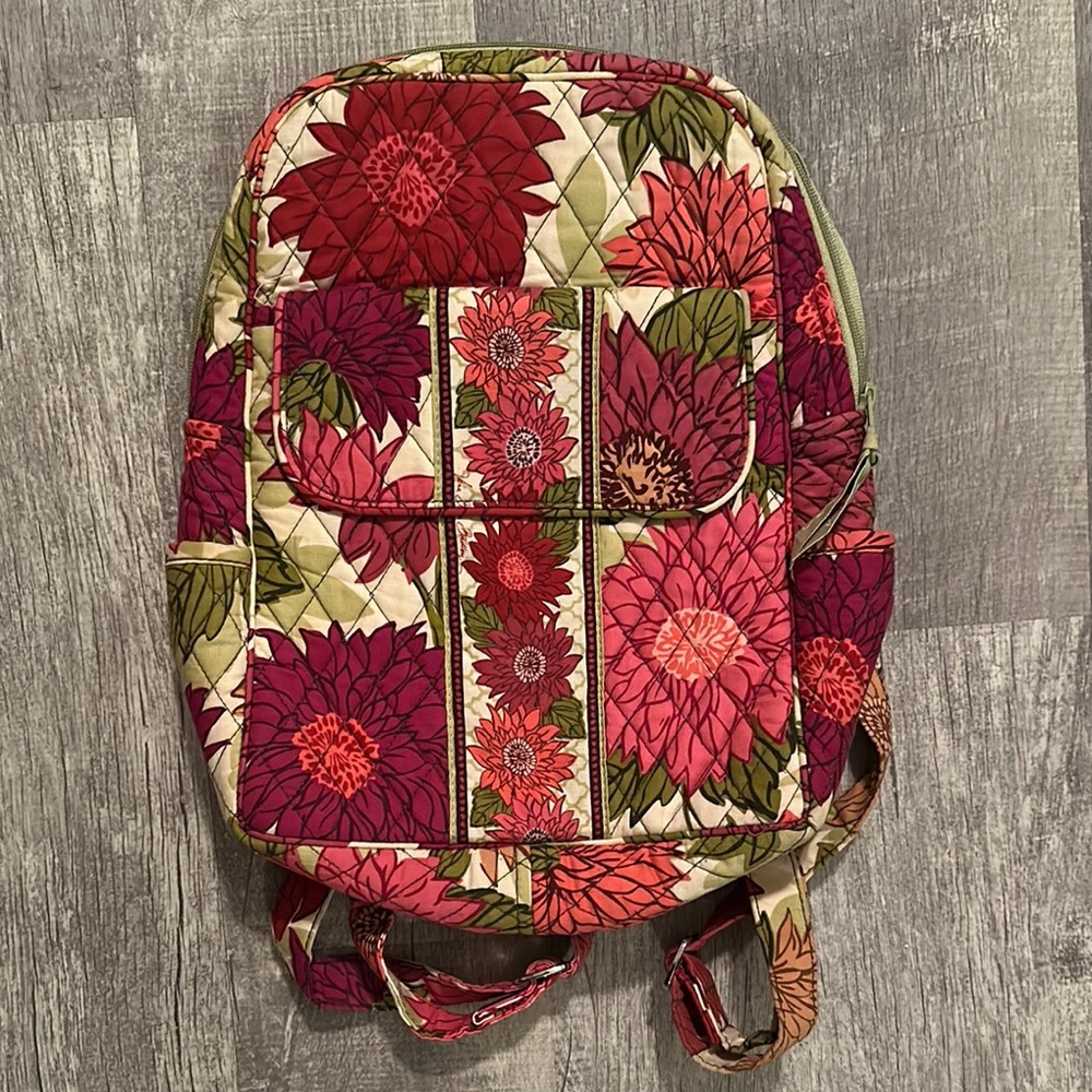 Very Bradley Floral Quilted Mini Backpack